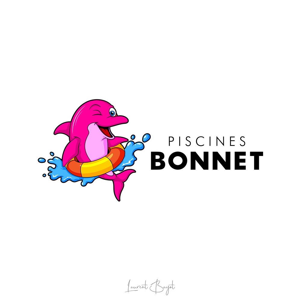 logo cartoon piscine
