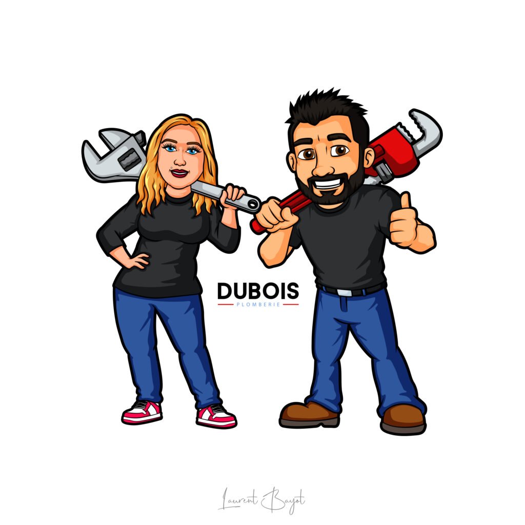 logo cartoon plomberie