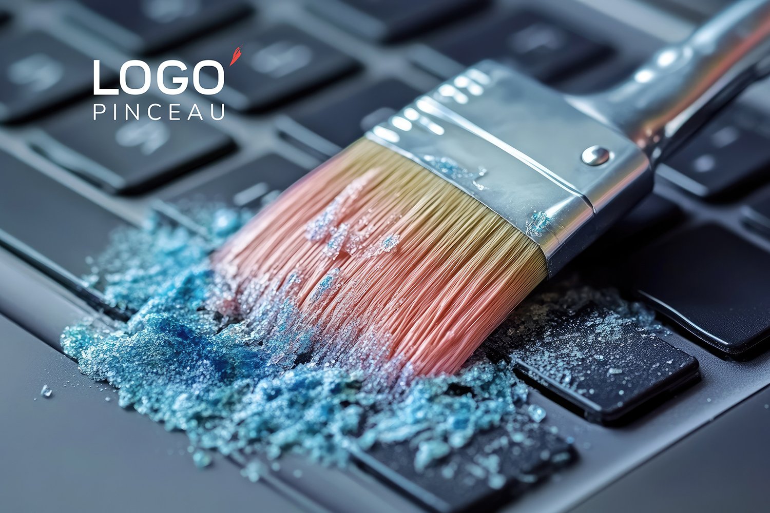 logo pinceau infographiste