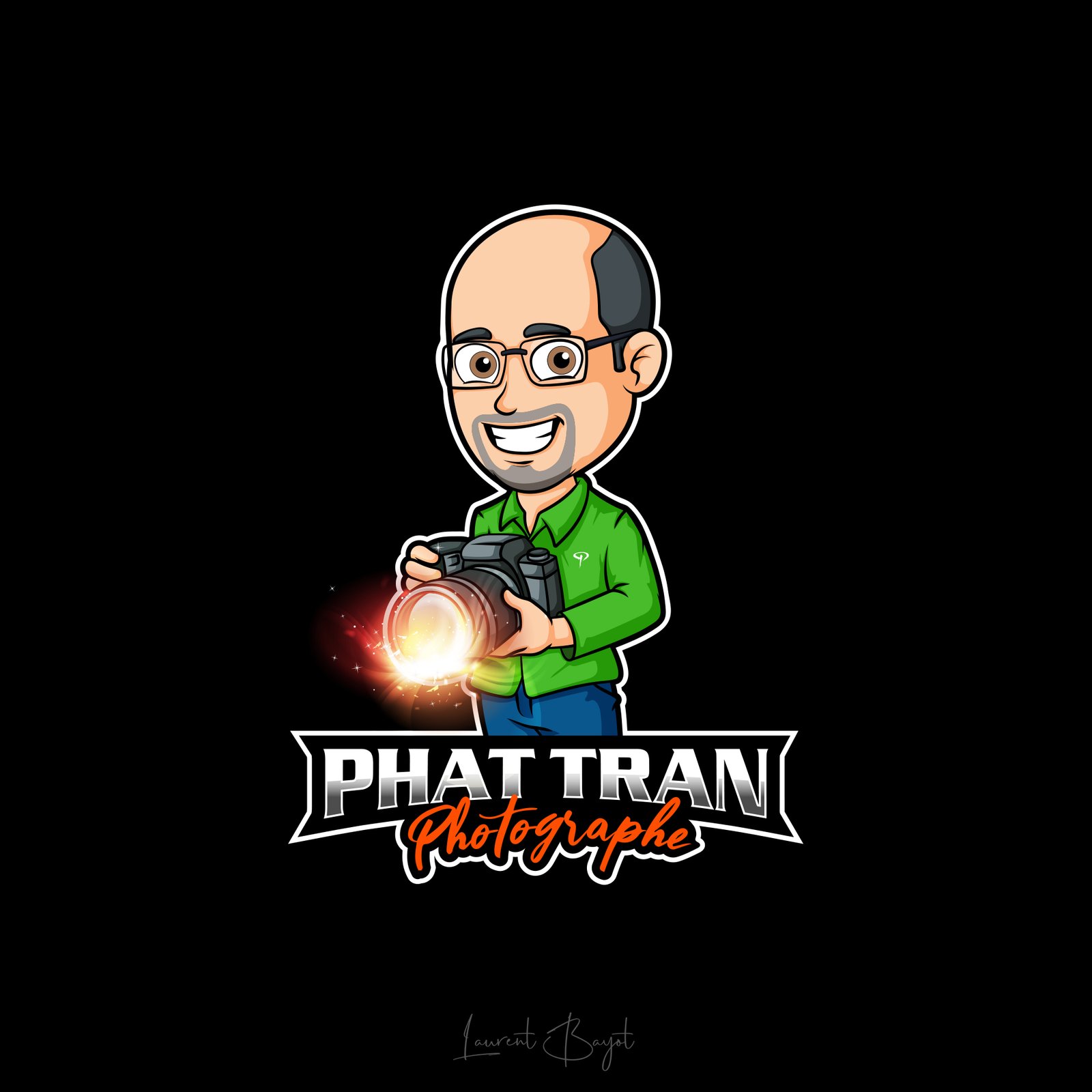 logo cartoon vert photographe